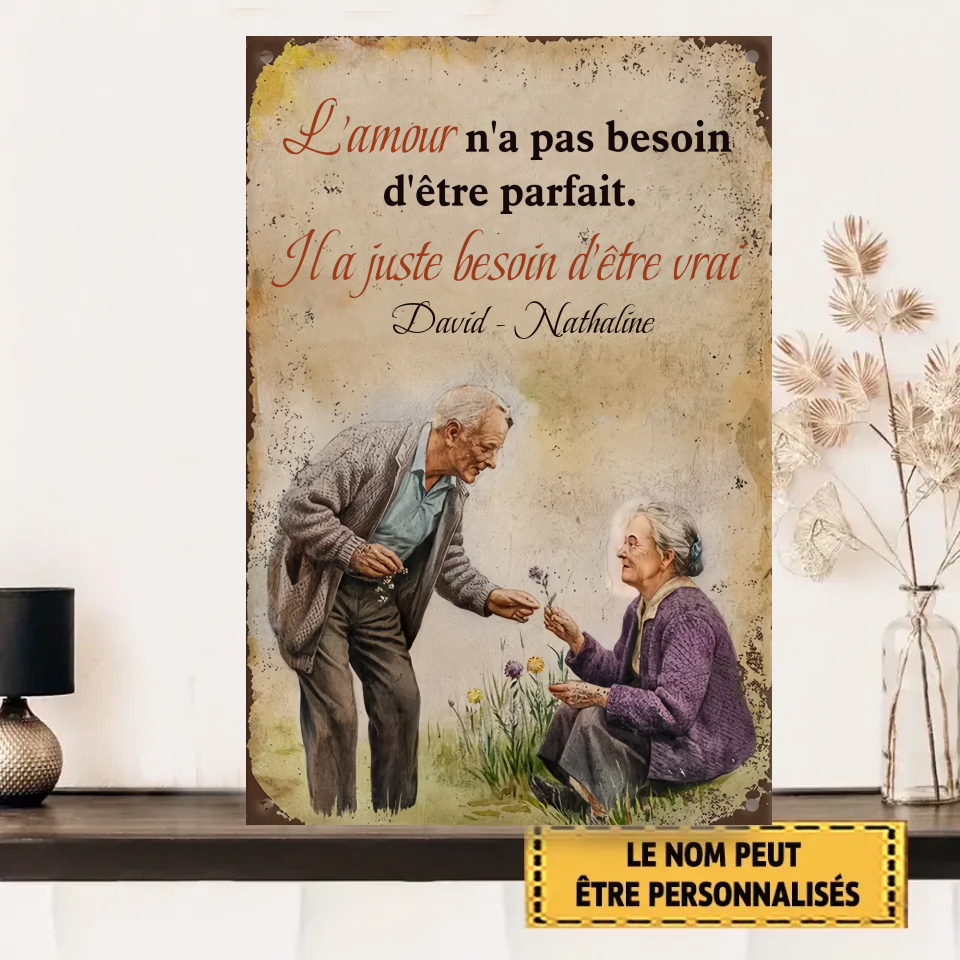 Il A Juste Besoin D'être Vrai 1874 Personnalisé Enseigne En Métal