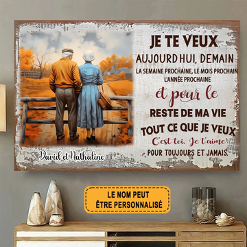 Aujourd'hui, Demain 1882 Personnalisé Enseigne En Métal