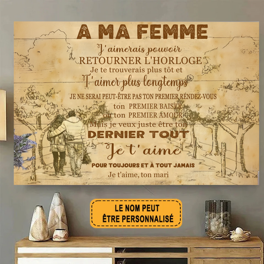 J'aimerais Pouvoir Retourner L'horloge 1886 Personnalisé Enseigne En Métal