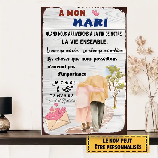 La Vie Ensemble 1897 Personnalisé Enseigne En Métal