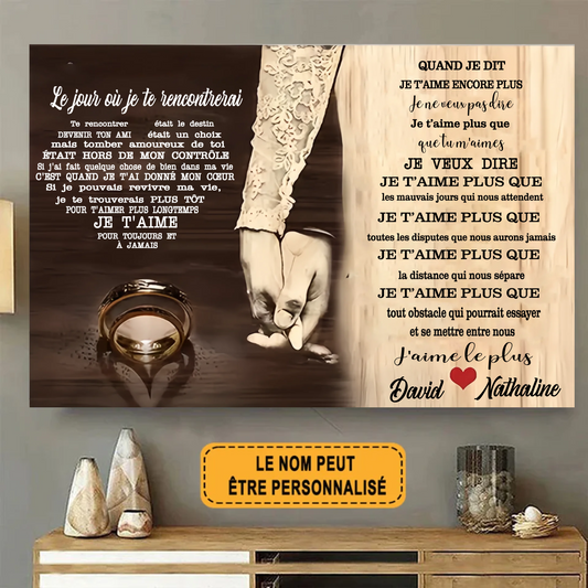 Le Jour Où Je Te Rencontrerai 1904 Personnalisé Enseigne En Métal