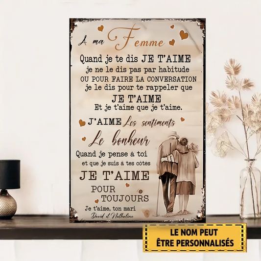 Quand Je Te Dis 1907 Personnalisé Enseigne En Métal