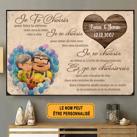 Je Te Choisis  1910 Personnalisé Enseigne En Métal