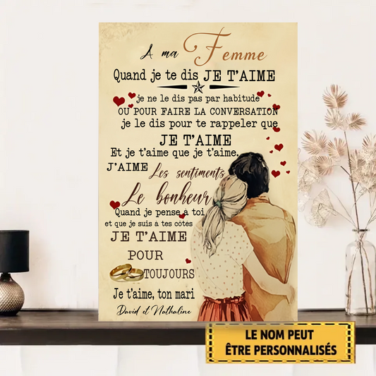 Et Je T'aime Que Je T'aime 1915 Personnalisé Enseigne En Métal
