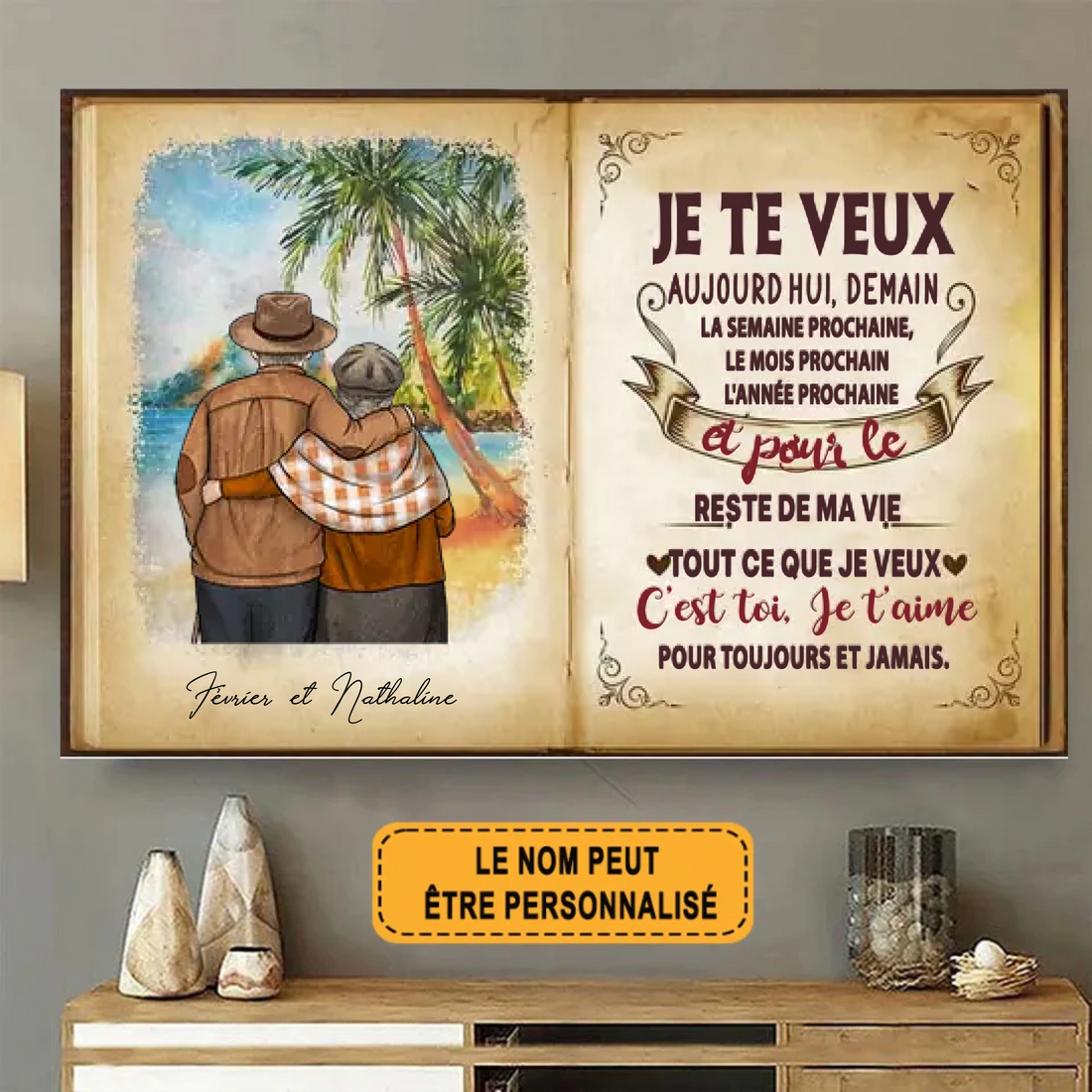C’est Toi, Je T’aime 1921 Personnalisé Enseigne En Métal