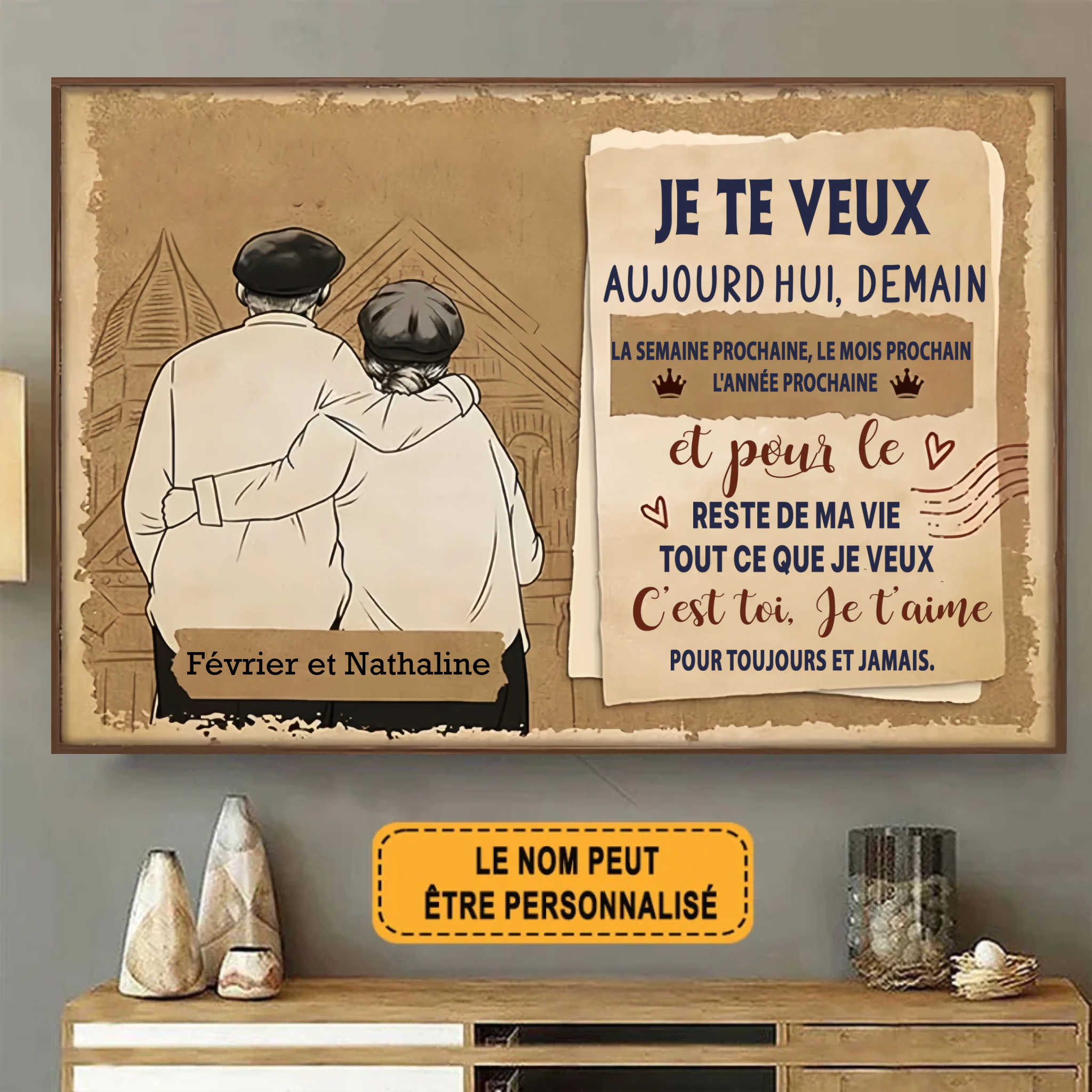 C’est Toi, Je T’aime 1922 Personnalisé Enseigne En Métal