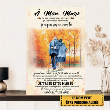 À Mon Mari 1944 Personnalisé Enseigne En Métal