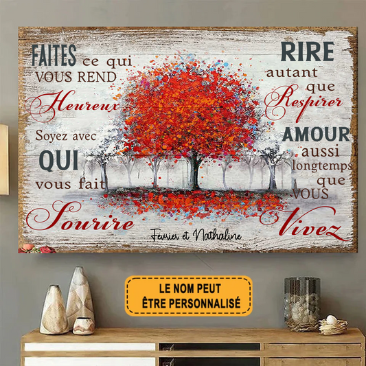 Faites Ce Qui  Vous Rend  Heureux 1946 Personnalisé Enseigne En Métal