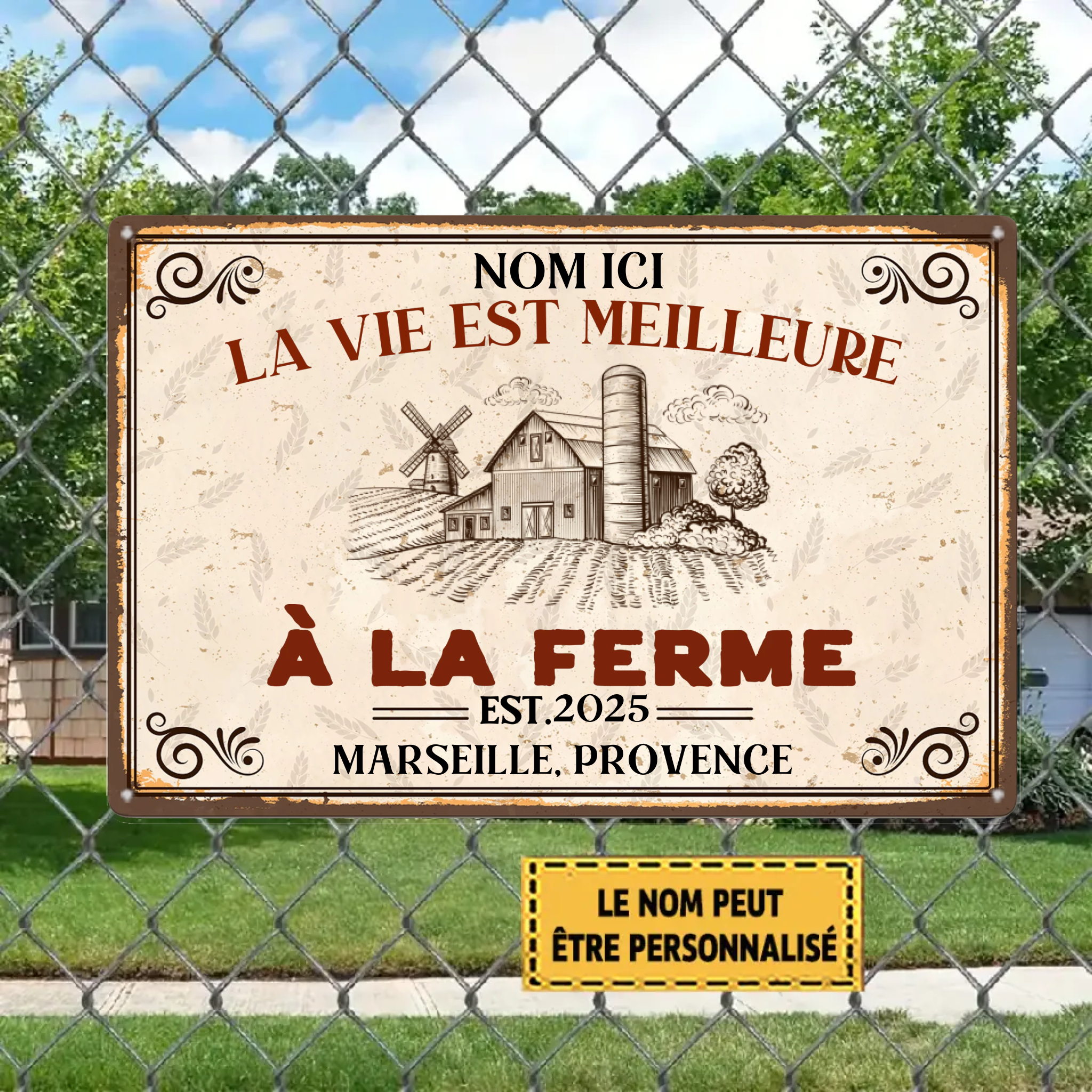 La Vie Est Meilleure 1985 Personnalisé Enseigne En Métal