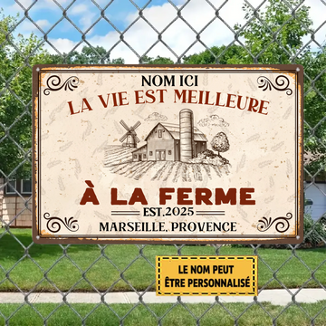 La Vie Est Meilleure 1985 Personnalisé Enseigne En Métal