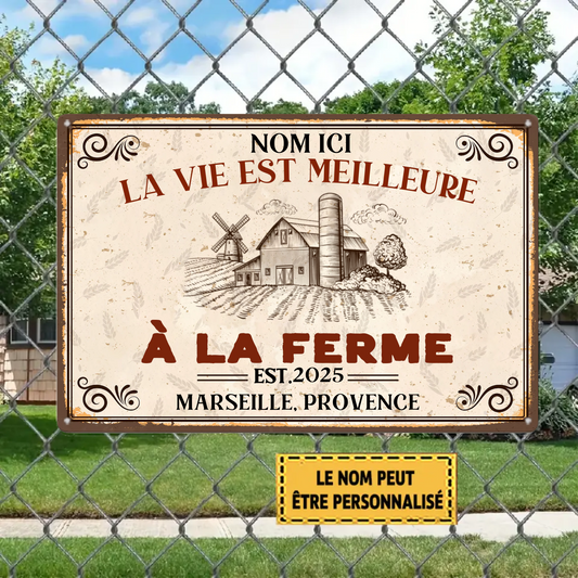 La Vie Est Meilleure 1985 Personnalisé Enseigne En Métal