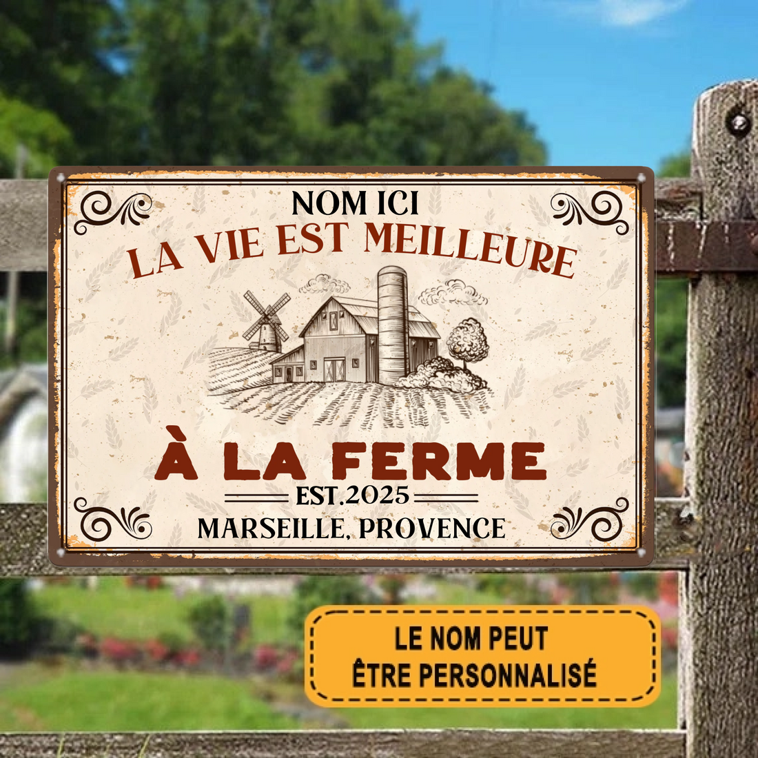 La Vie Est Meilleure 1985 Personnalisé Enseigne En Métal