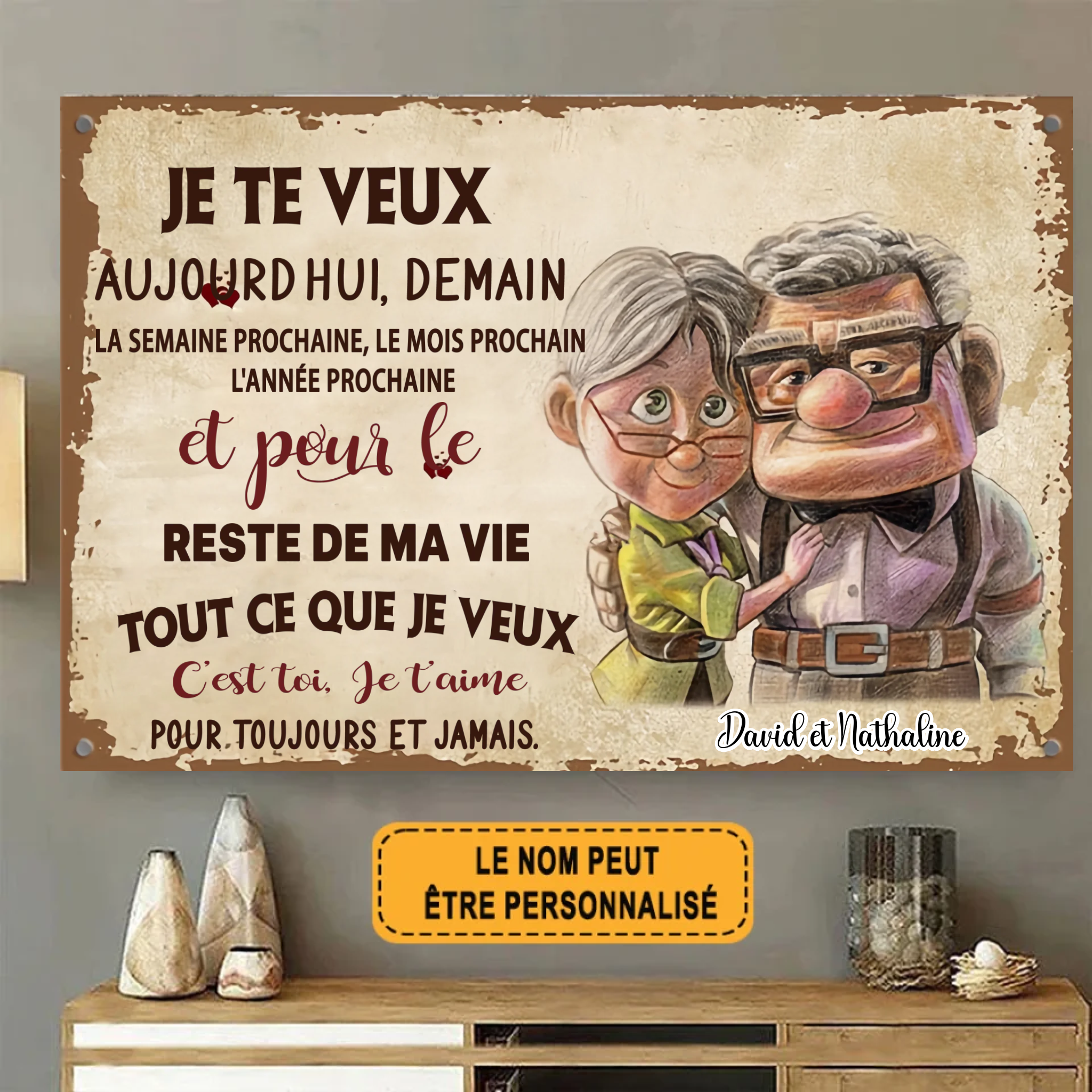 Aujourd'hui, Demain 1900 Personnalisé Enseigne En Métal