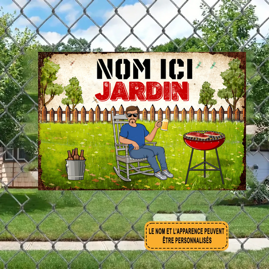 Papa De Jardin 2000 Personnalisé Enseigne En Métal