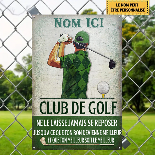 Club De Golf 2004 Personnalisé Enseigne En Métal