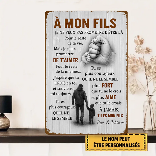 A Mon Fils 2007 Personnalisé Enseigne En Métal
