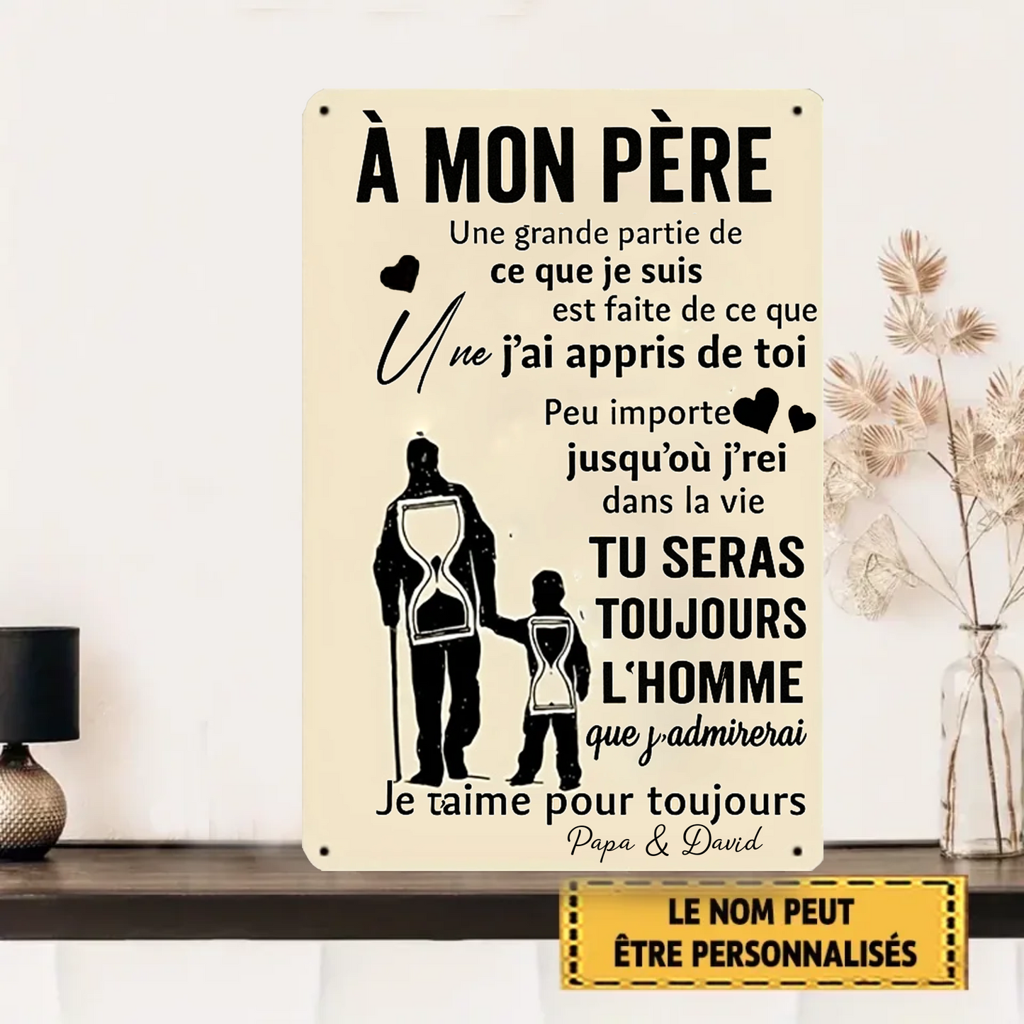 A Mon Pere 2009 Personnalisé Enseigne En Métal