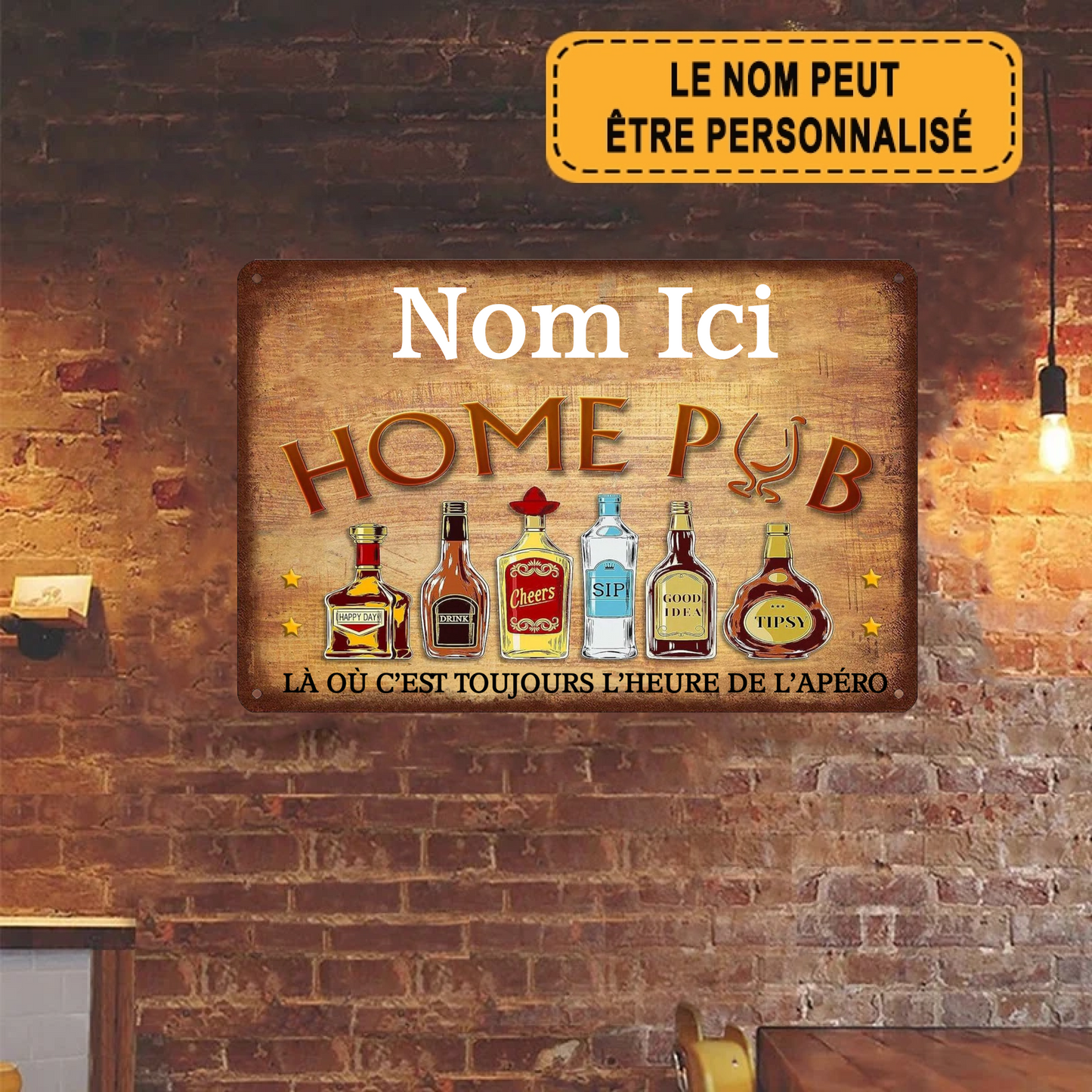 Home Pub 2011 Personnalisé Enseigne En Métal