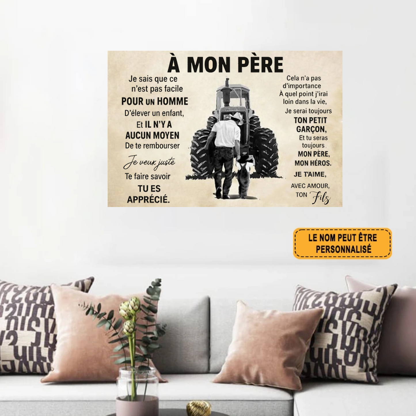 A Mon Pere 2020 Personnalisé Enseigne En Métal