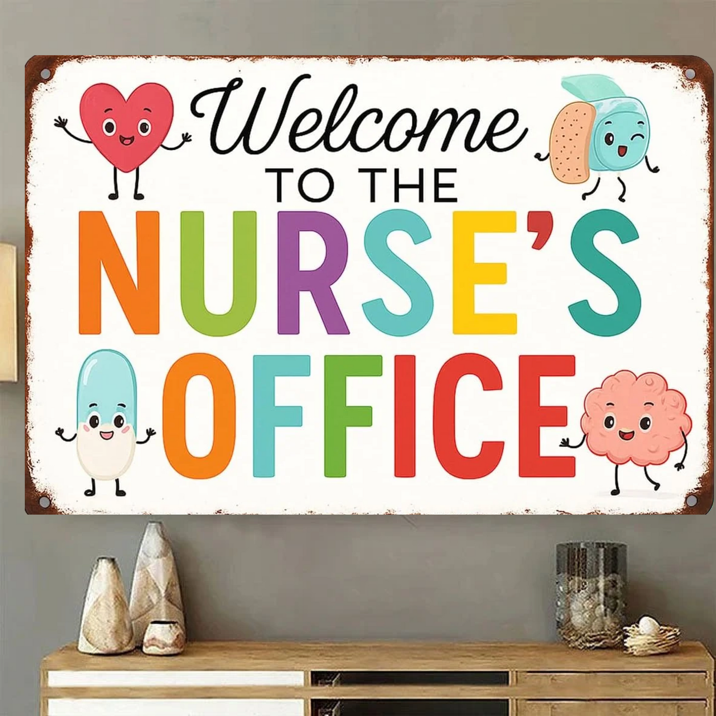 Welcome to Nurse Office 2026 Personnalisé Enseigne En Métal