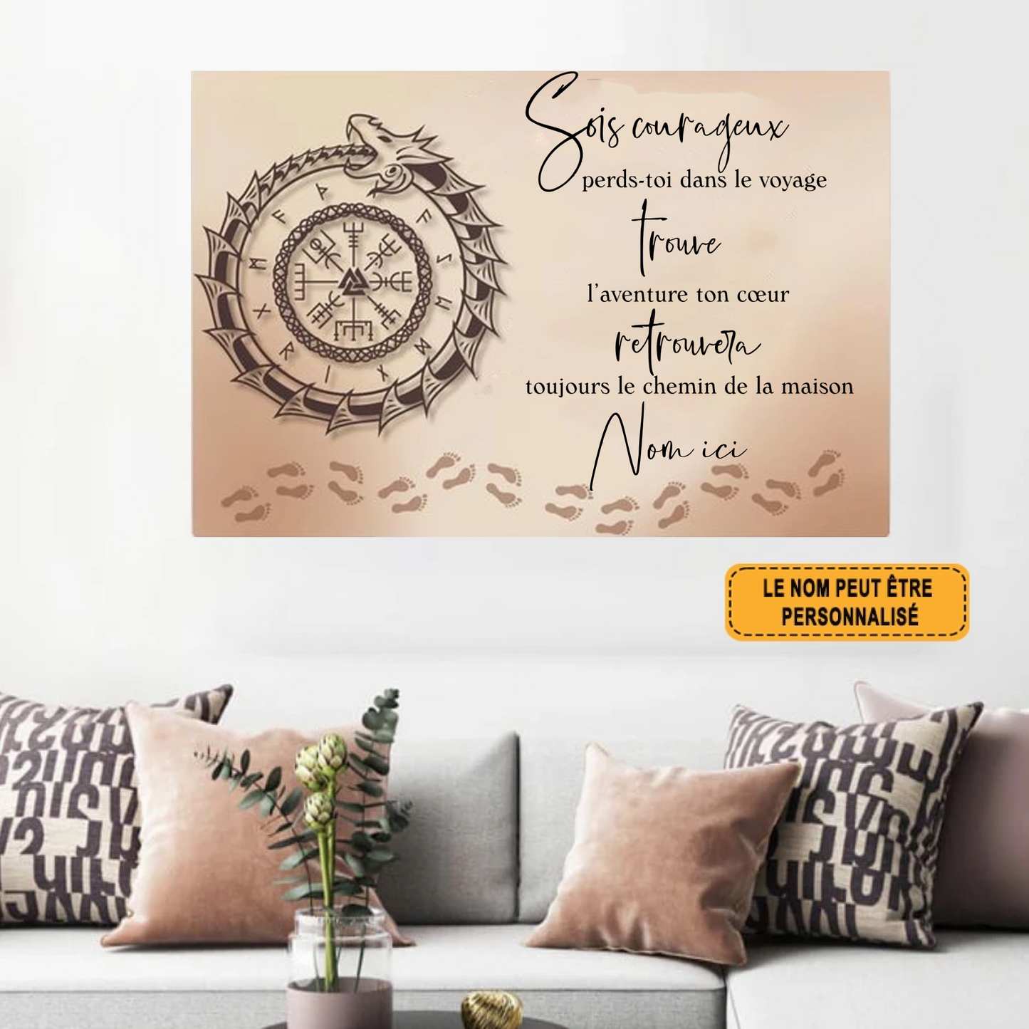 Sois Courageux 2033 Personnalisé Enseigne En Métal