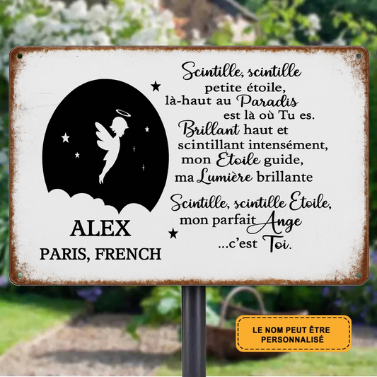 Scintille, Scintille Petite Etoile 2038 Personnalisé Enseigne En Métal