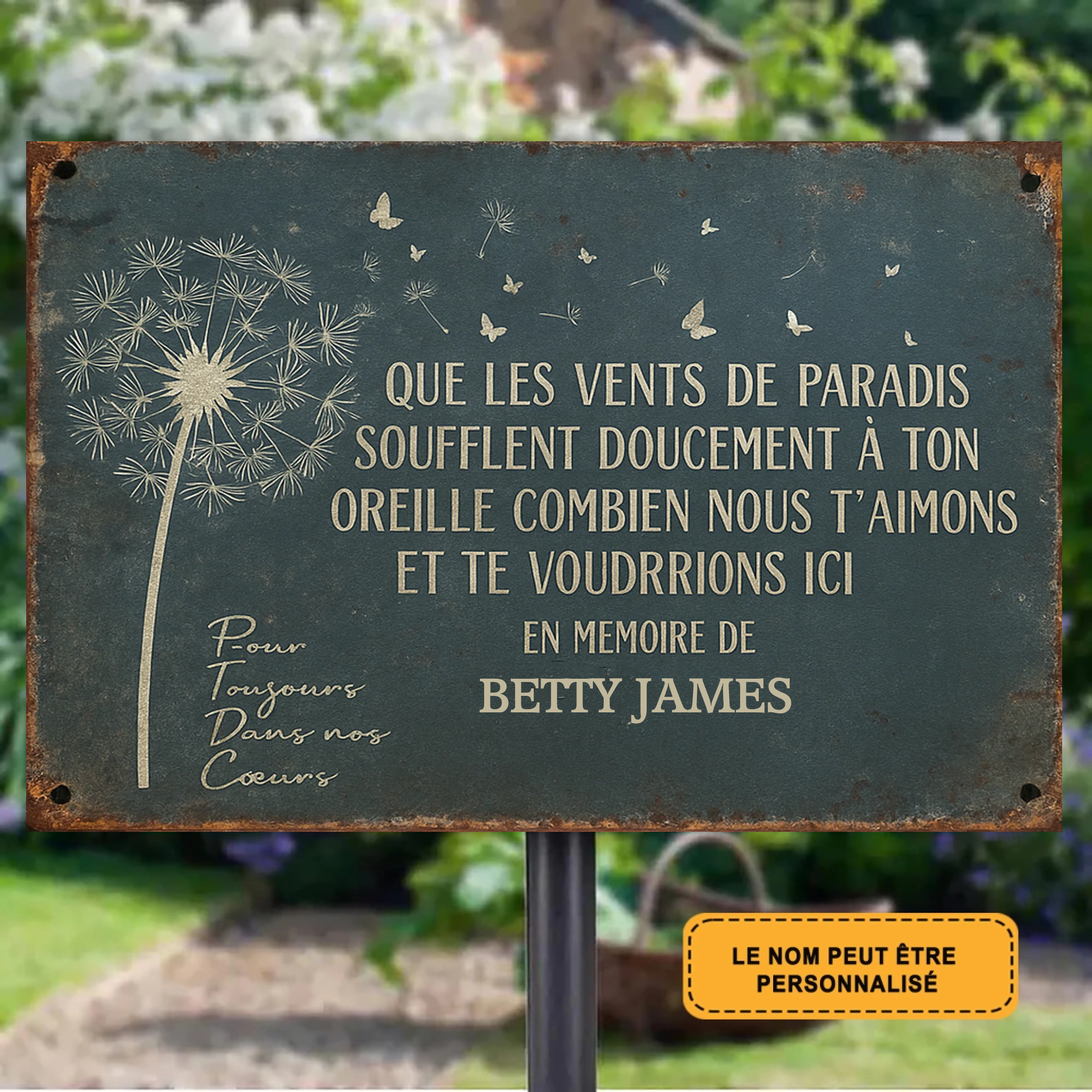 Que Les Vents 2041 Personalized Metal Sign