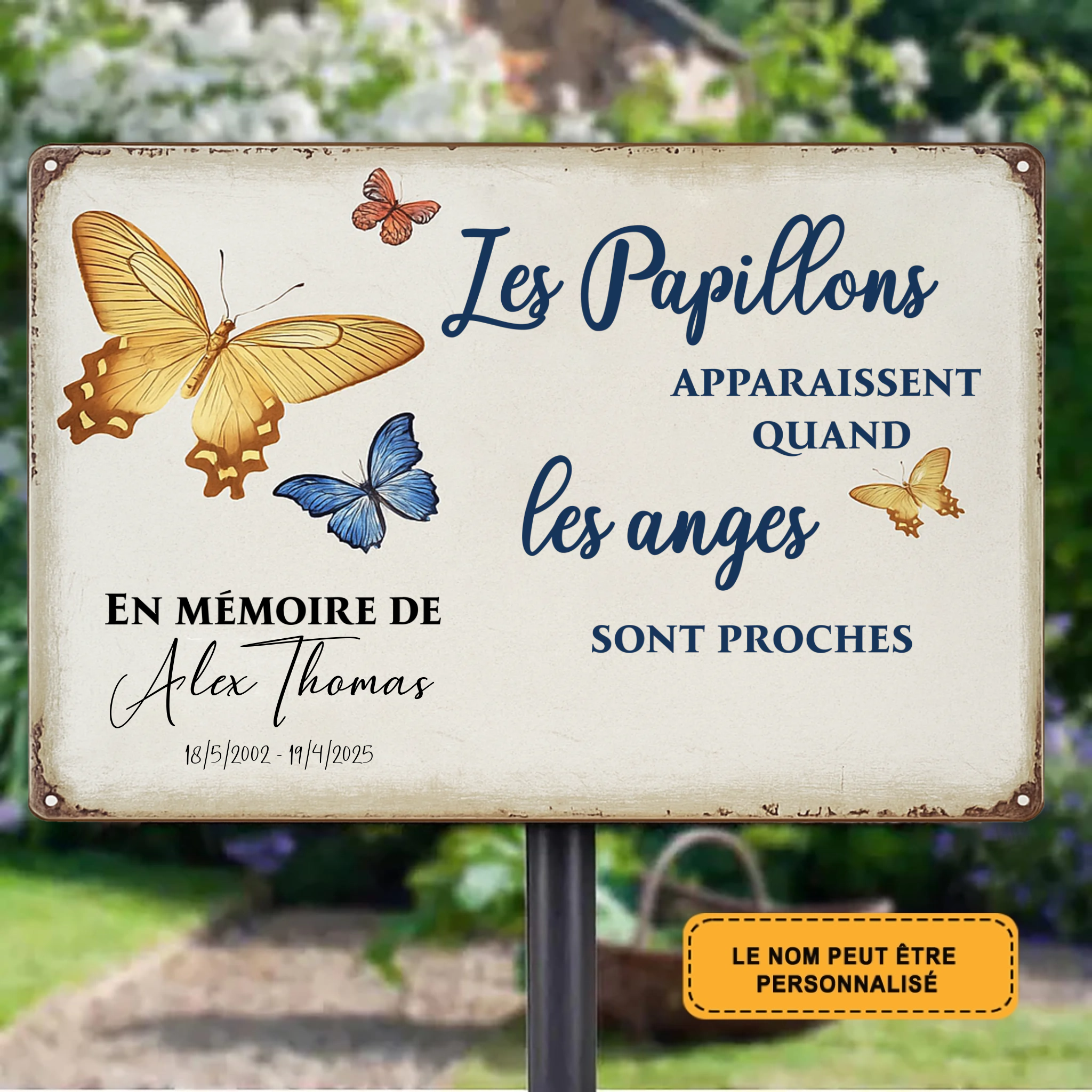 Les Papillons Apparaissent Quand 2046 Personnalisé Enseigne En Métal