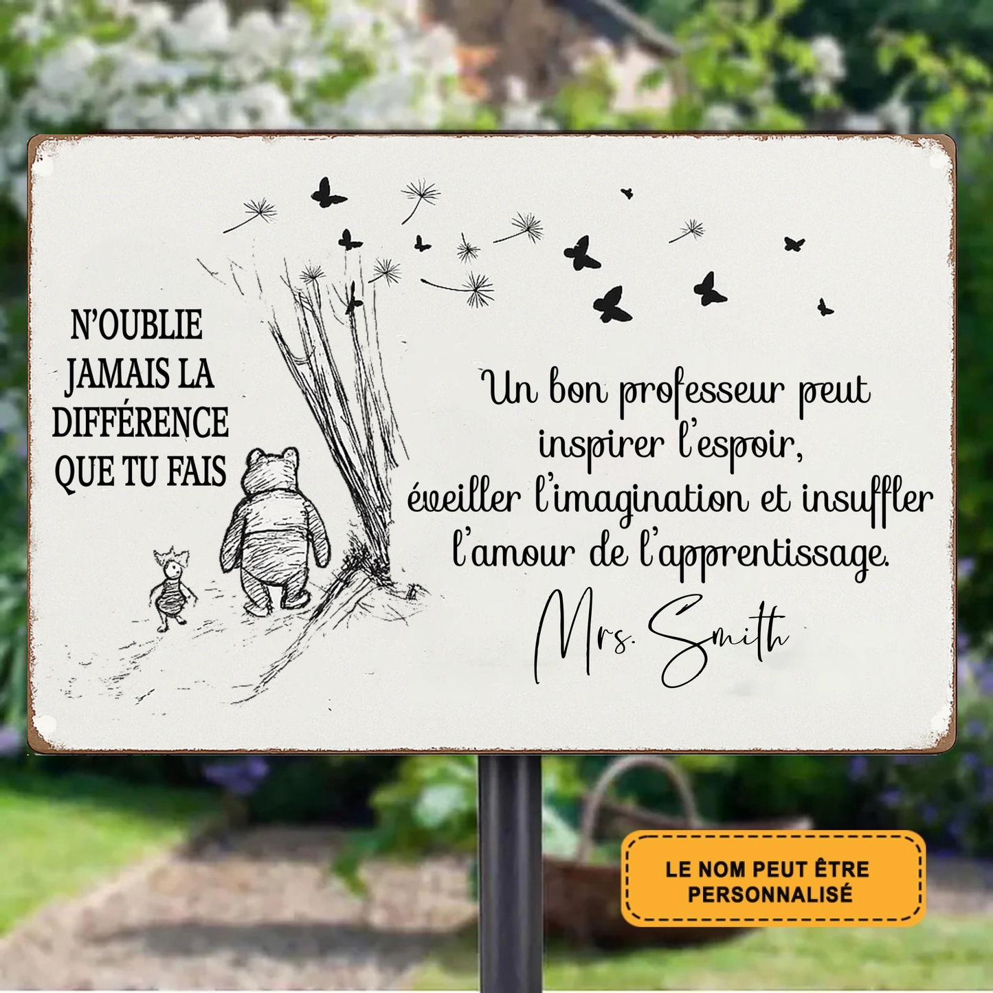 N'oublie  Jamais La  Différence Que Tu Fais 2047 Personnalisé Enseigne En Métal