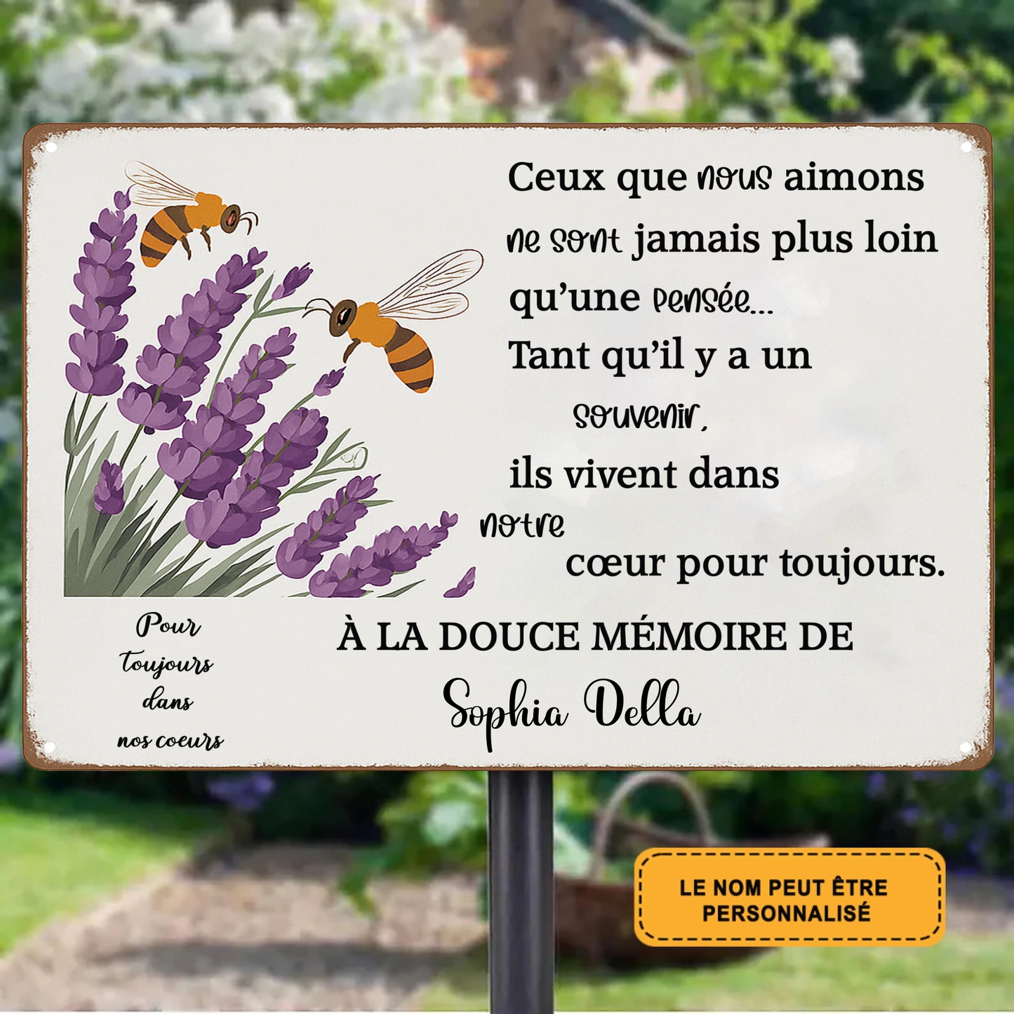 À La Douce Mémoire De 2050 Personnalisé Enseigne En Métal