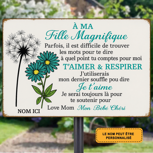A Ma Fille 2052 Personnalisé Enseigne En Métal