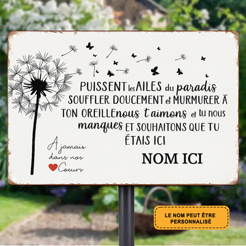 A Jamais Dans Nos Coeu 2053 Personnalisé Enseigne En Métal