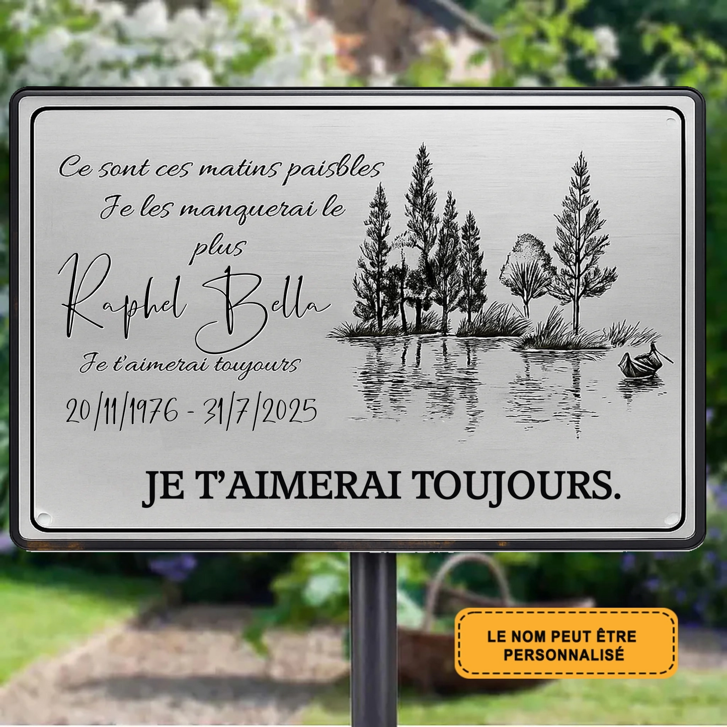 Je T’aimerai Toujours 2055 Personnalisé Enseigne En Métal