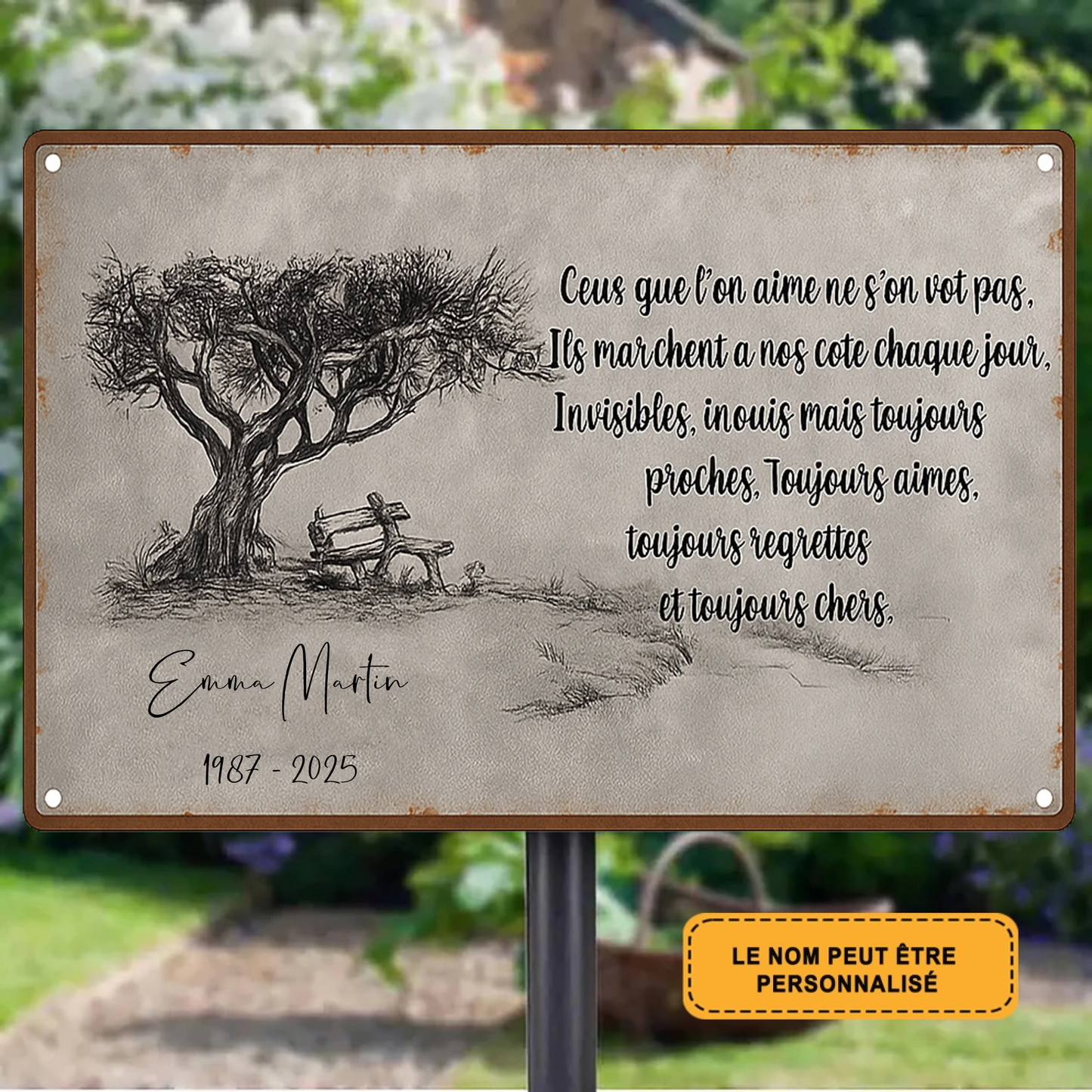 Et Toujours Chers 2056 Personnalisé Enseigne En Métal