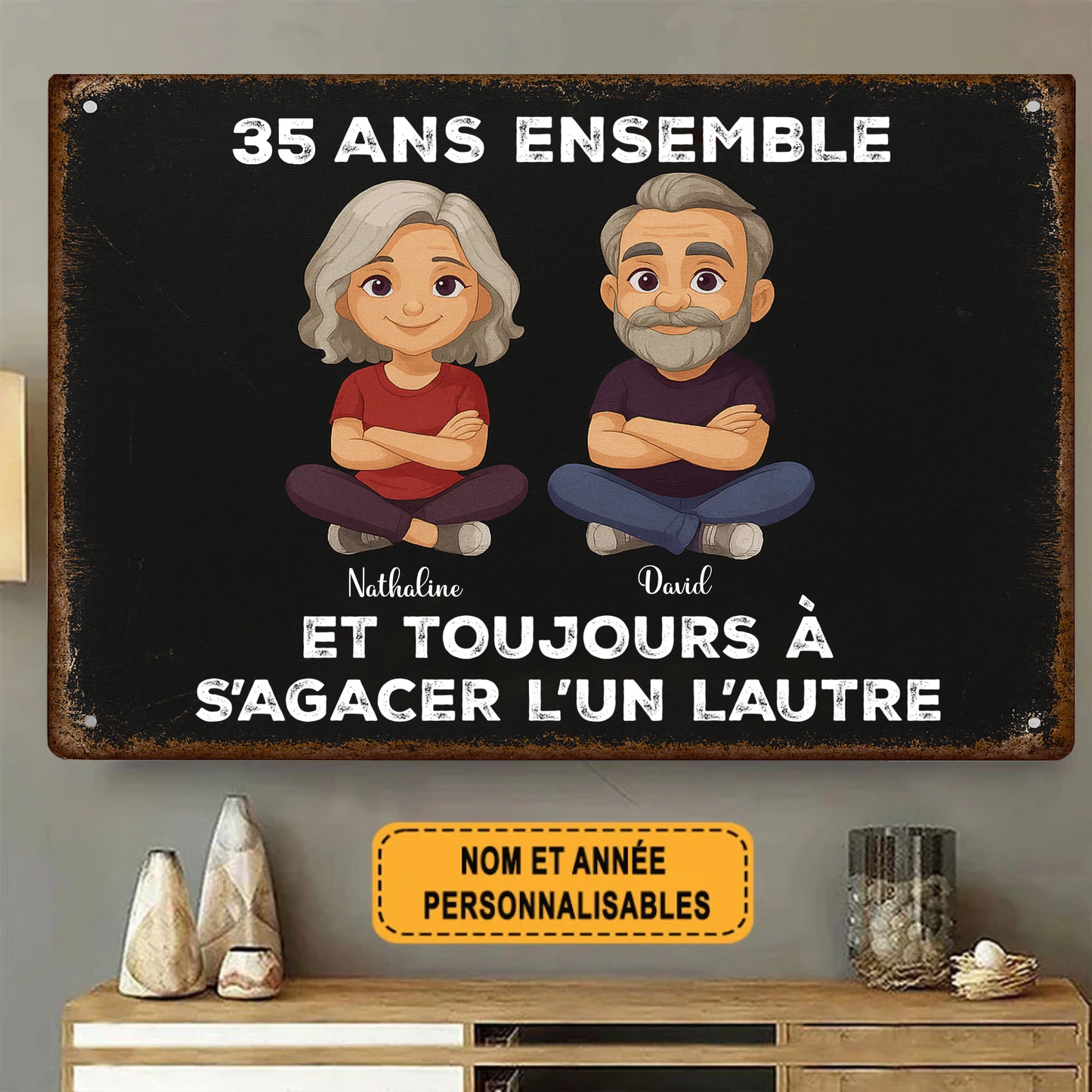 35 Ans Ensemble 2067 Personnalisé Enseigne En Métal