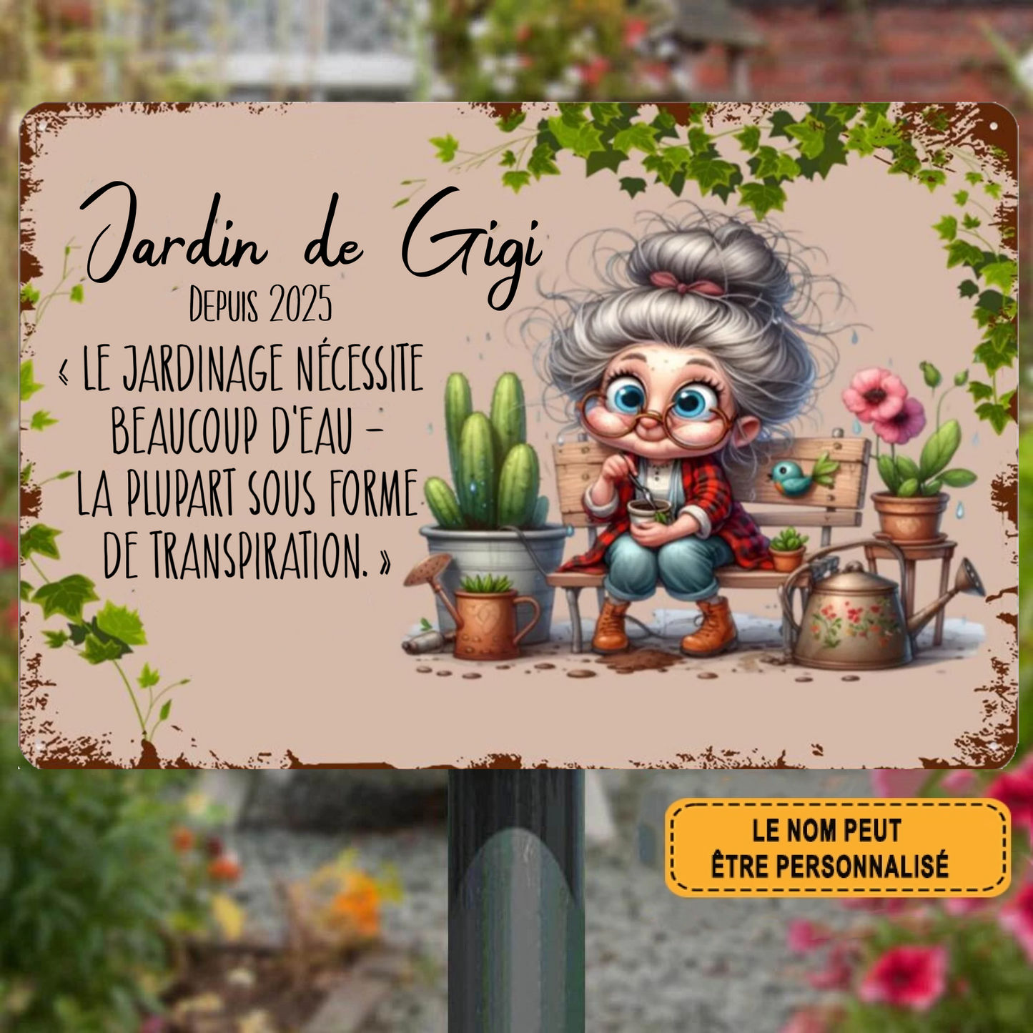Le Jardinage Nécessite 2077 Personnalisé Enseigne En Métal