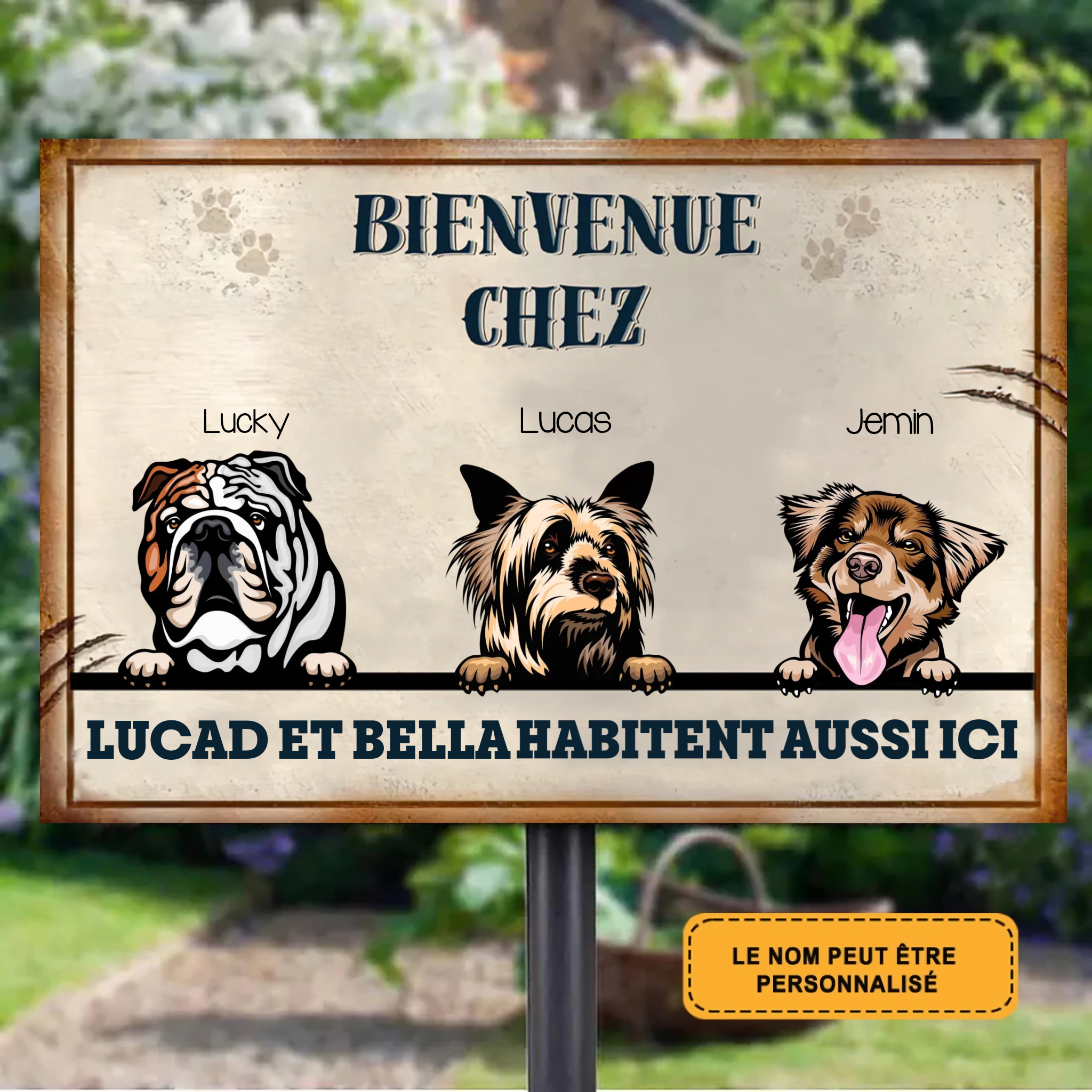 Bienvenue Chez 2082 Personnalisé Enseigne En Métal