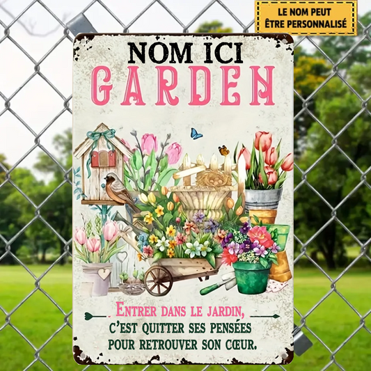 Entrer Dans Le Jardin 2085 Personnalisé Enseigne En Métal