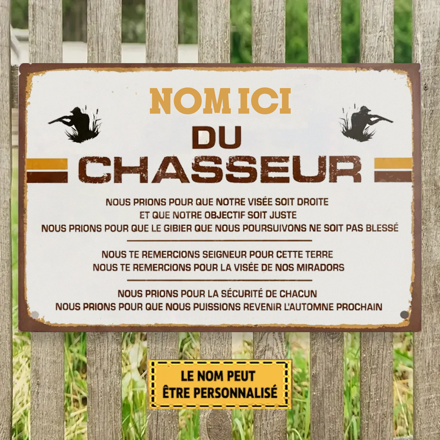 Nous Prions Pour 2103 Personnalisé Enseigne En Métal