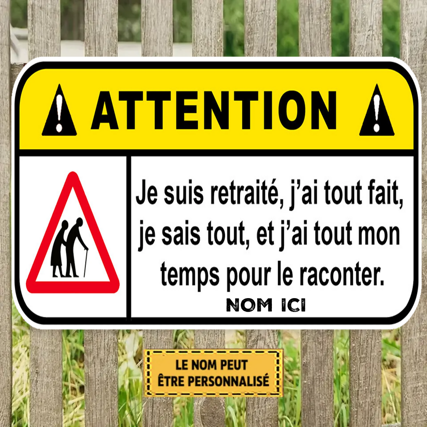 Je Suis Retraité 2106 Personnalisé Enseigne En Métal