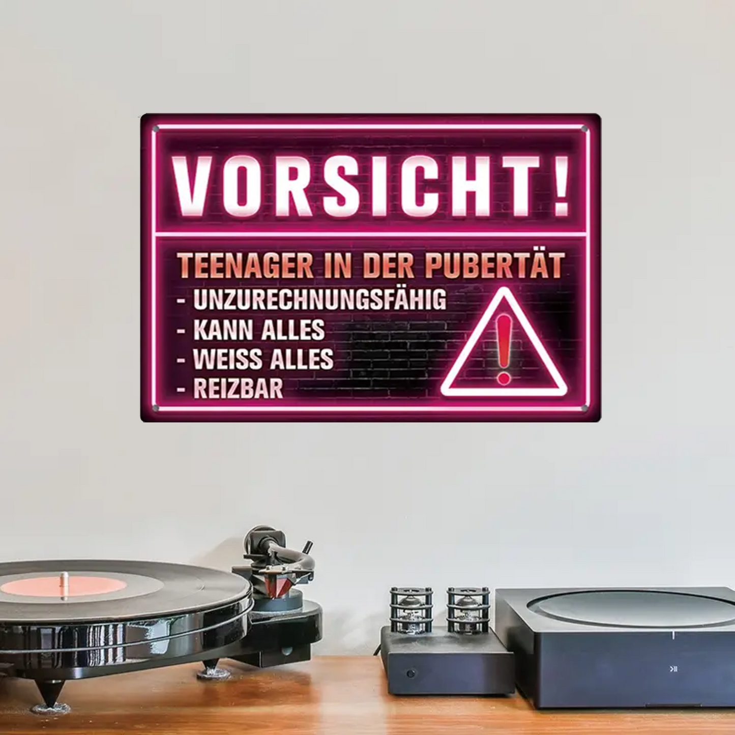 Avertissement : Ado En Crise 2124 Personnalisé Enseigne En Métal