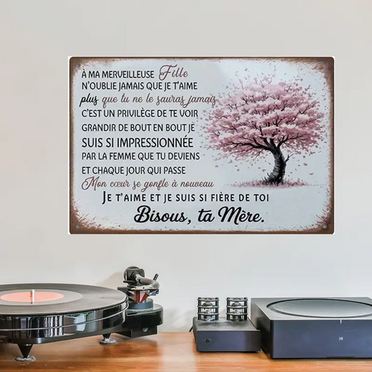 À Ma Fille Merveilleuse 2125 Personnalisé Enseigne En Métal