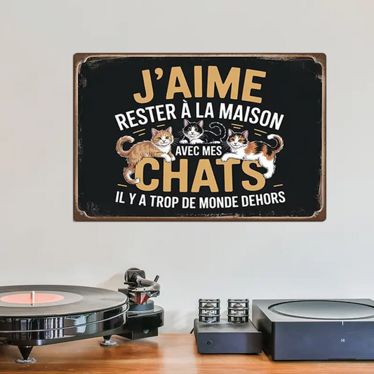 J’Aime Rester À La Maison 2127 Personnalisé Enseigne En Métal