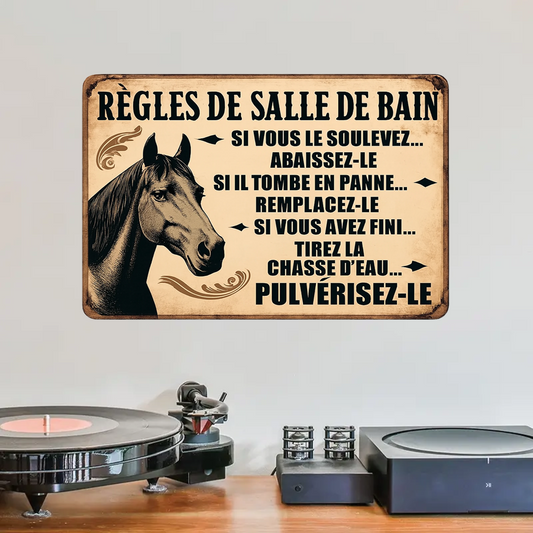 Règles De Salle De Bain 2140 Personnalisé Enseigne En Métal