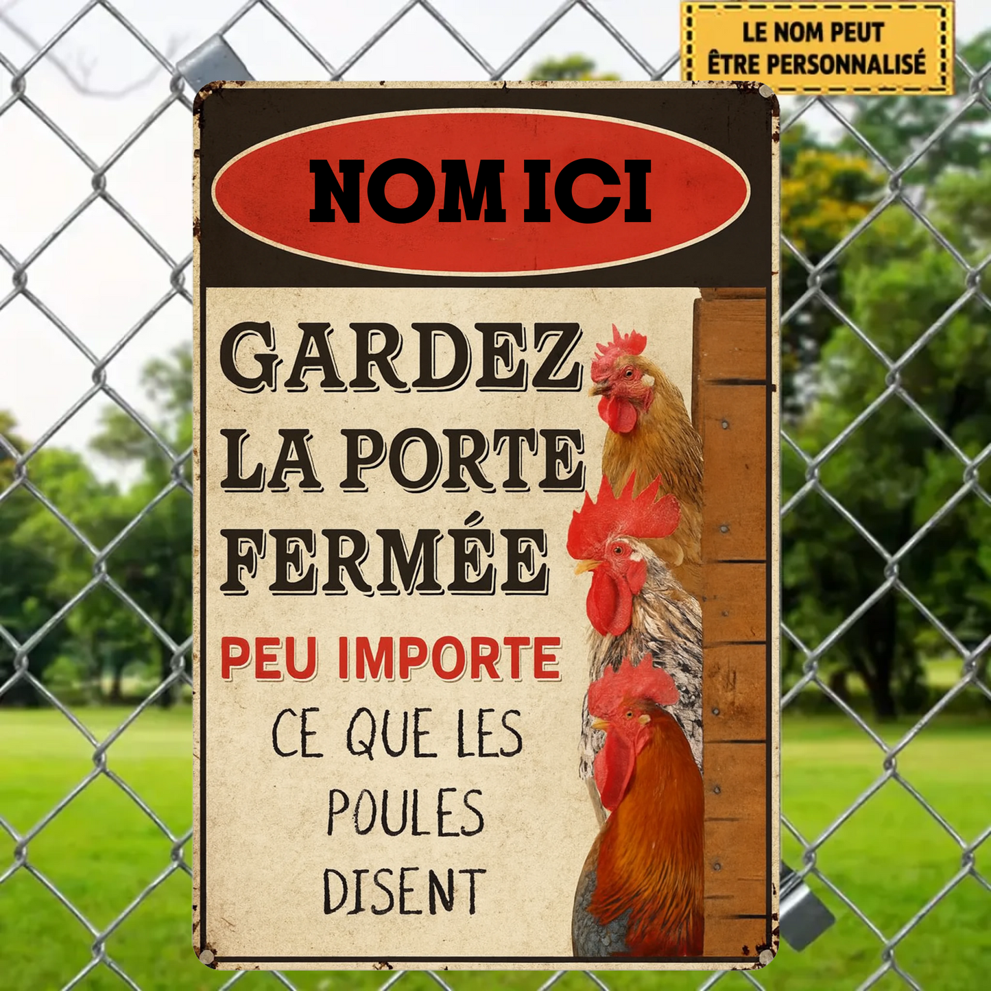 Gardez La Porte Fermée 2143 Personnalisé Enseigne En Métal