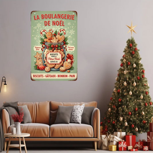 La Boulangerie De Noël Toujours Frais 2160 Personnalisé Enseigne En Métal