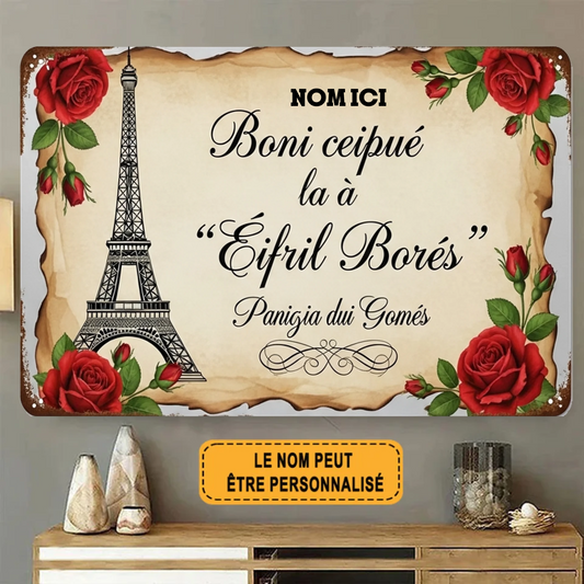 Boni Ceipué La À Eifril Borés Panigia Dui Gomés 2164 Personnalisé Enseigne En Métal