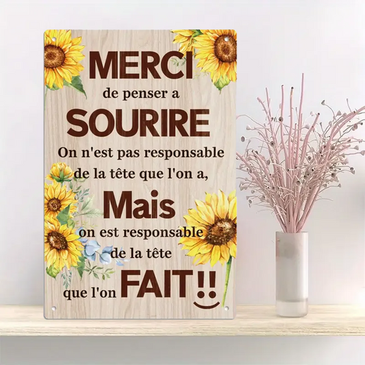 Merci Sourire Mais Fait 2166 Personnalisé Enseigne En Métal