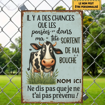 Il Y A Des Chances 2169 Personnalisé Enseigne En Métal