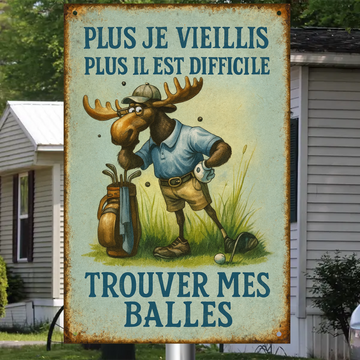 Plus Je Vieillis Plus Il Est Difficile 2170 Personnalisé Enseigne En Métal